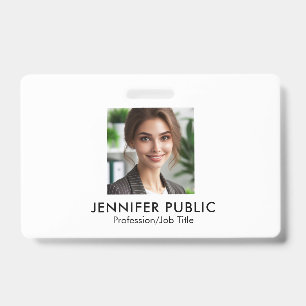 Tarjeta De Identificación Plantilla de fotografía de empleado para el logoti