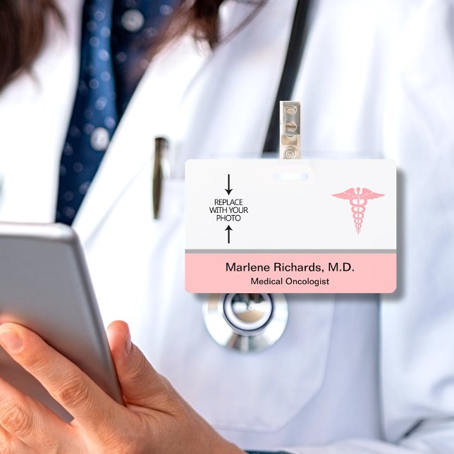 Tarjeta De Identificación Plantilla de identificación de fotos de cáncer onc (Subido por el creador)