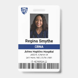Tarjeta De Identificación Plantilla de identificación médica de hospital per