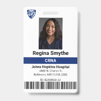 Tarjeta De Identificación Plantilla de identificación médica de hospital per