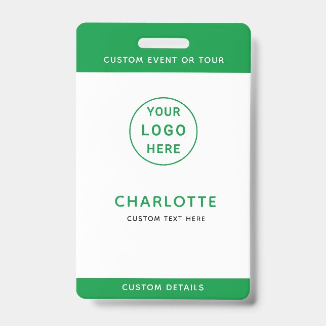 Tarjeta De Identificación Plantilla de identificación para viajes escolares  (Front)