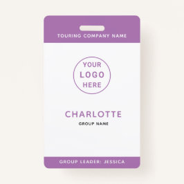 Tarjeta De Identificación Plantilla de identificación para viajes escolares