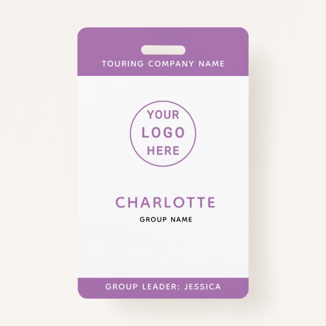 Tarjeta De Identificación Plantilla de identificación para viajes escolares  (Anverso)