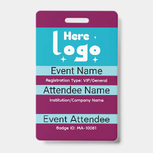 Tarjeta De Identificación Plantilla de insignia de conferencia y expo person