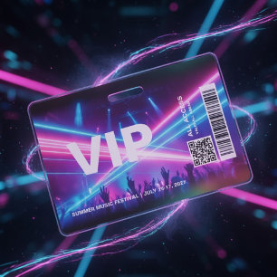 Tarjeta De Identificación Plantilla de Insignia de Pase de Acceso Total VIP