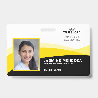 Tarjeta De Identificación Plantilla de Logotipo Empresarial Foto de Nombre I