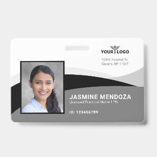 Tarjeta De Identificación Plantilla de logotipo empresarial foto identificac