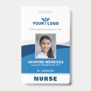 Tarjeta De Identificación Plantilla de logotipo moderno Nombre de foto de em