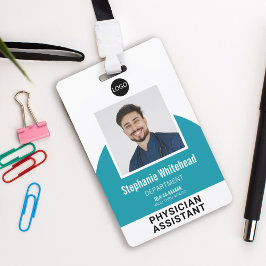 Tarjeta De Identificación Plantilla de logotipo Nombre de foto del empleado 