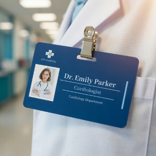Tarjeta De Identificación Plantilla de placa de identificación médica person