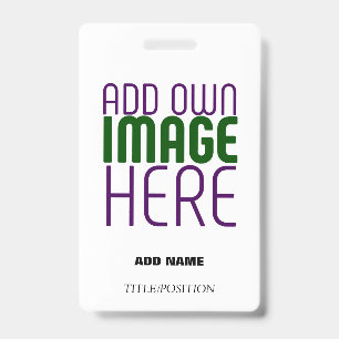 TARJETA DE IDENTIFICACIÓN PLANTILLA DE TEXTO DE IMAGEN BLANCA SIMPLE EDITABL