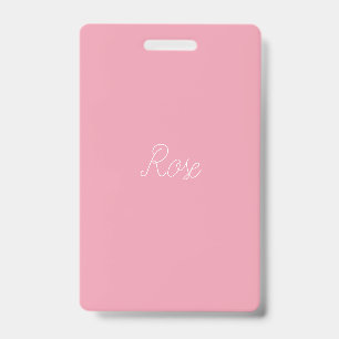 Tarjeta De Identificación Plantilla Rosa Rosado