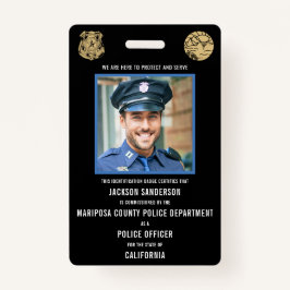 Tarjeta De Identificación Police Department Law Enforcement Employee ID