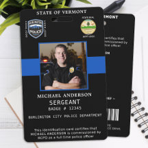 Tarjeta de identificación policial de aplicación d