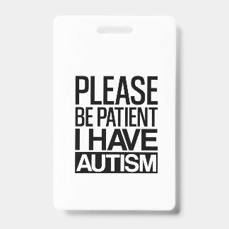 TARJETA DE IDENTIFICACIÓN POR FAVOR TENGA PACIENCIA TENGO AUTISMO
