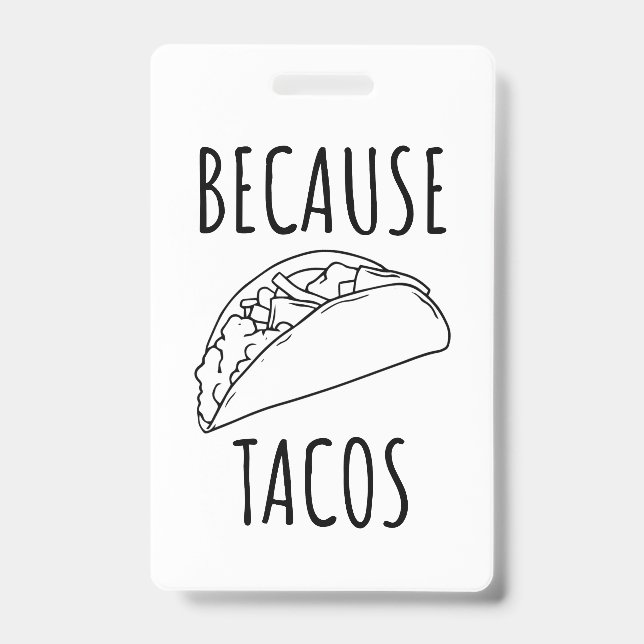Tarjeta De Identificación Porque Tacos   (Parte frontal)