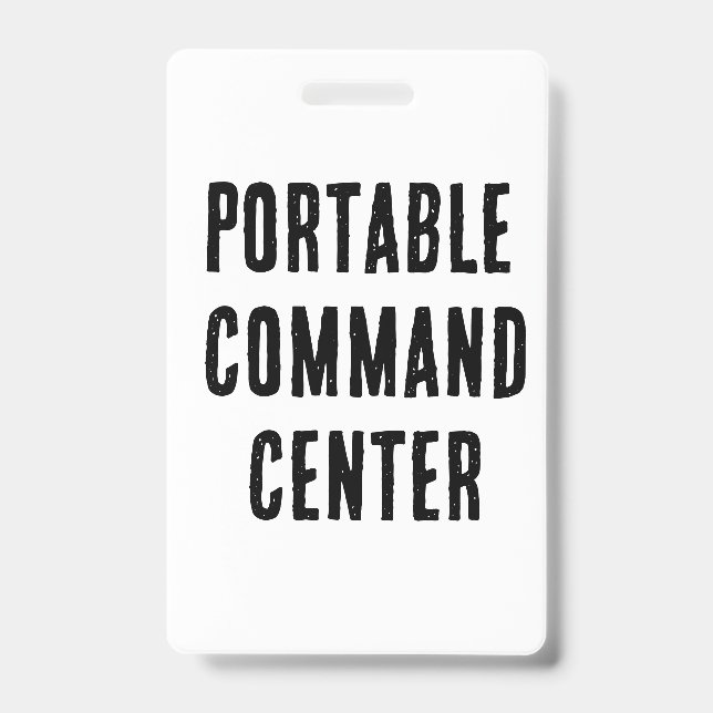 Tarjeta De Identificación Portable command center (Parte frontal)