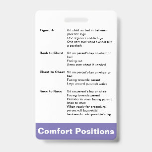 Tarjeta De Identificación Posicionamiento de confort