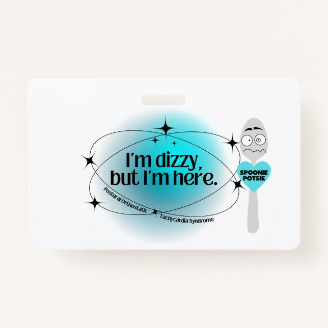 Tarjeta De Identificación POTS Estoy mareado pero estoy aquí (Anverso)