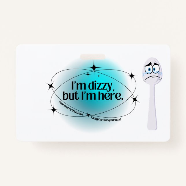 Tarjeta De Identificación POTS Estoy mareado pero estoy aquí (Anverso)