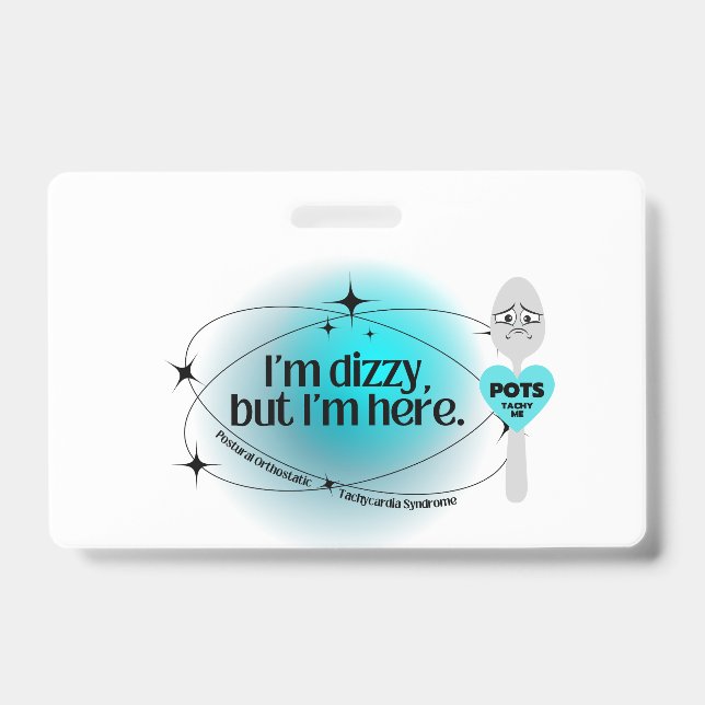 Tarjeta De Identificación POTS Estoy mareado pero estoy aquí (Anverso)