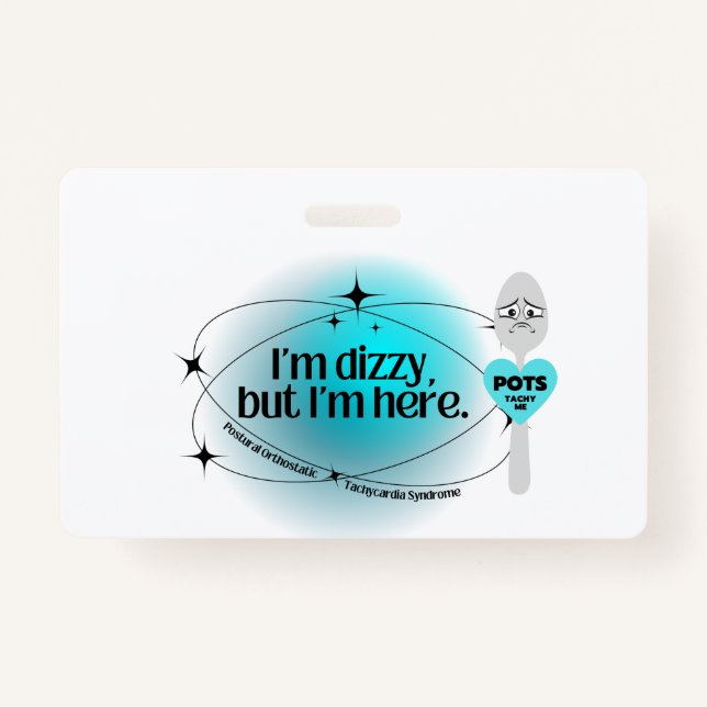 Tarjeta De Identificación POTS Estoy mareado pero estoy aquí (Anverso)