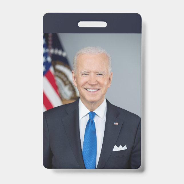 Tarjeta De Identificación President Joe Biden White House Portrait   Badge (Parte frontal)