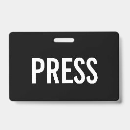 Tarjeta De Identificación Presione todos los carteles de identificación hori