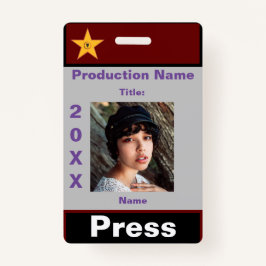 Tarjeta De Identificación Press Pass-1