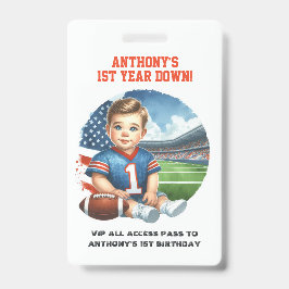 Tarjeta De Identificación Primer año después, pase VIP de cumpleaños