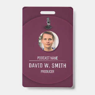 Tarjeta De Identificación Productor de podcast/Entrenador vocal/Actor de voz