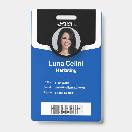 Tarjeta de identificación profesional con foto - P