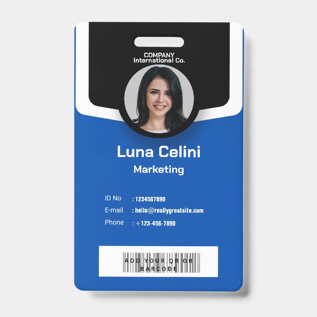 Tarjeta de identificación profesional con foto - P (Parte frontal)
