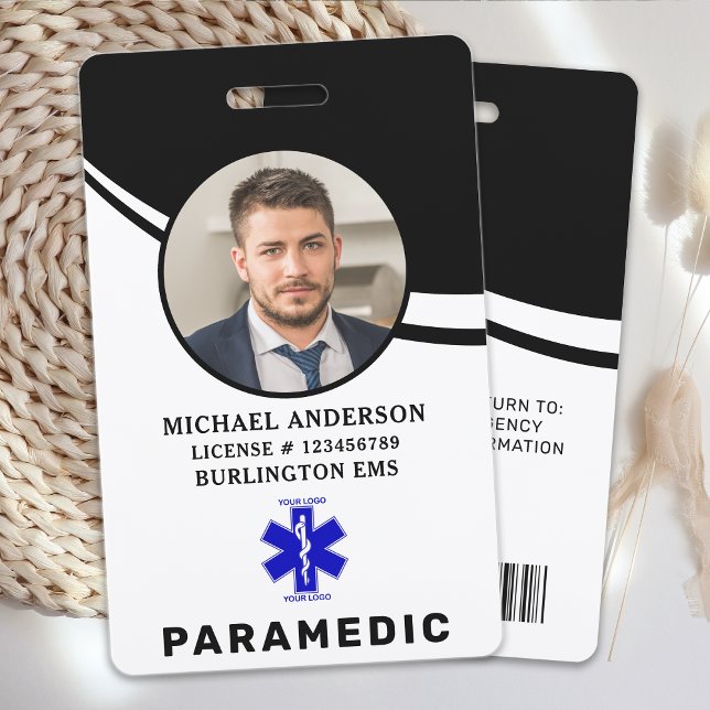 Tarjeta de identificación profesional con logotipo (Subido por el creador)