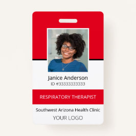 Tarjeta de identificación profesional de empleado