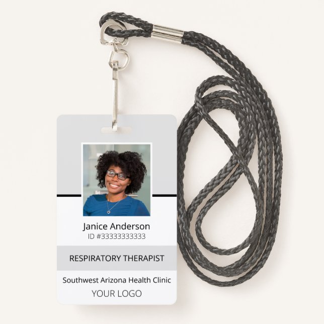 Tarjeta de identificación profesional de empleado  (Anverso son cordón)