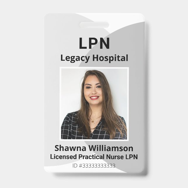 Tarjeta de identificación profesional de empleado  (Parte frontal)