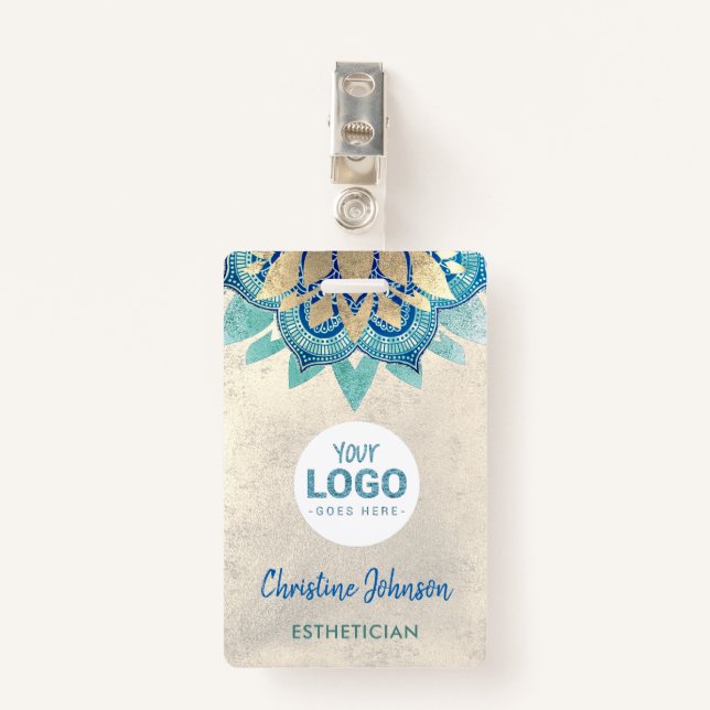 Tarjeta De Identificación profesional de la belleza (Anverso con clip)