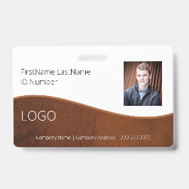 Tarjeta de identificación profesional del empleado