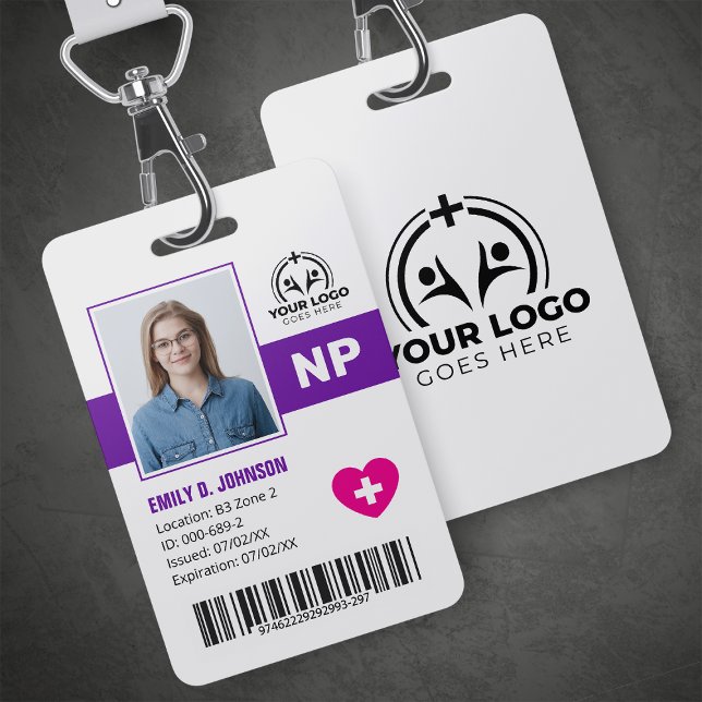 Tarjeta De Identificación Profesional Enfermera Practicante NP Foto y Código (Subido por el creador)