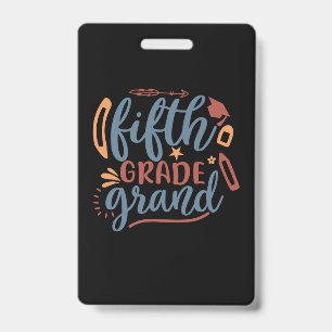 Tarjeta De Identificación Profesor de Arte de Quinto Grado Grand