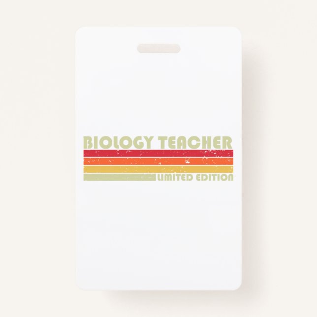 Tarjeta De Identificación PROFESOR DE BIOLOGÍA Funny Job Title Profession Bi (Anverso)