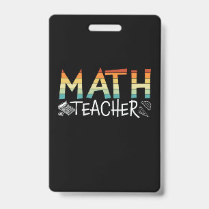 Tarjeta De Identificación Profesor de Matemáticas