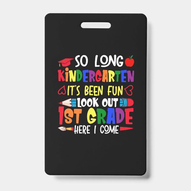 Tarjeta De Identificación Profesor de primer grado de jardín de infancia (Parte frontal)