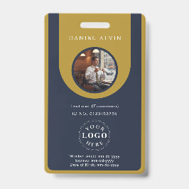 Tarjeta De Identificación Professional Blue Brown Staff Identification ID