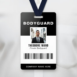 Tarjeta De Identificación Professional Bodyguard ID Private Security Badge