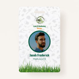 Tarjeta De Identificación Professional White and Green Lawn Care