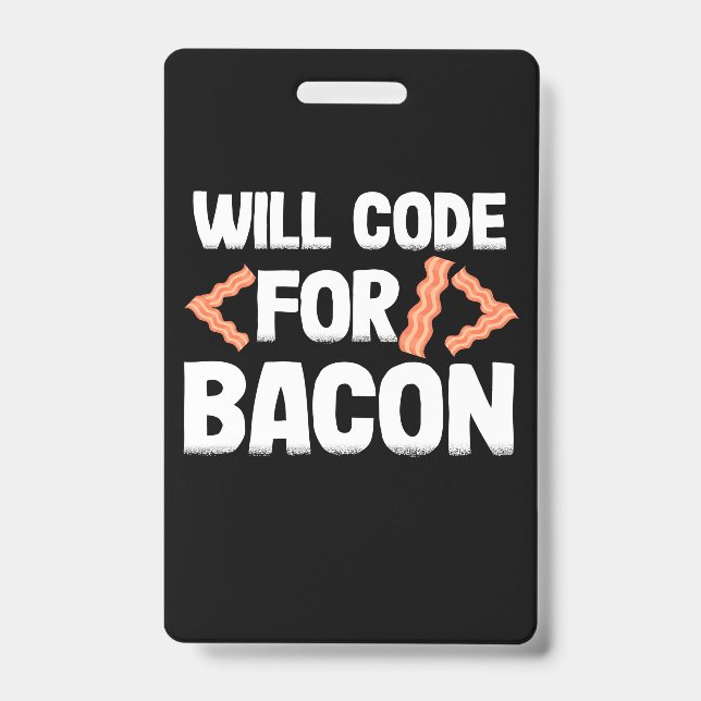 Tarjeta De Identificación Programador Codificará Por Bacon (Parte frontal)