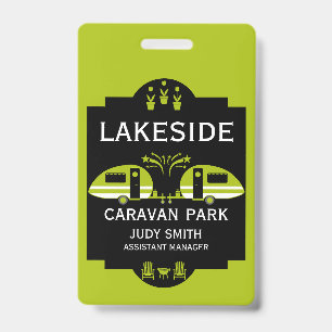 Tarjeta De Identificación Promoción de campamento para caravanas