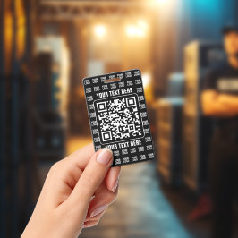 Tarjeta De Identificación Promotional QR code (editable) plus Logo Pattern